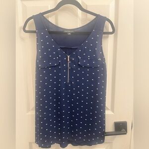 Fortune and Ivy Women's M Navy Sleeveless Blouse